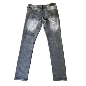 Mens Jean South Pole Size 32x 32 Color Black Skinny Active Flex Distressed